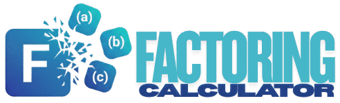 Factoring Calculator Logo with transparent background and 2 blue shades